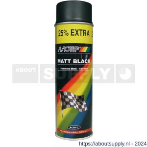MoTip lakspray Rallye zwart mat 500 ml - Y50703277 - afbeelding 1