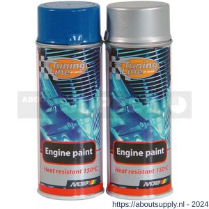 MoTip spray hittebestendig Engine Paint Gloss Black zwart hoogglans 400 ml - Y50703632 - afbeelding 1