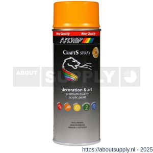 MoTip Crafts lakspray dekkend RAL 1028 geel hoogglans 400 ml - Y50703454 - afbeelding 1