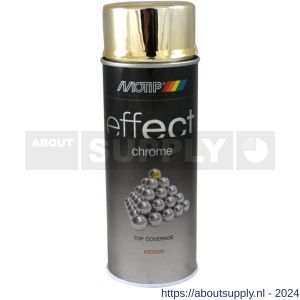 MoTip lak chroomspray dekkend Deco Effect Chrome Lacquer Gold goud 400 ml - Y50703189 - afbeelding 1
