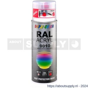 Dupli-Color lakspray RAL Acryl hoogglans lakspray RAL 9010 helder wit 400 ml - Y50702959 - afbeelding 1
