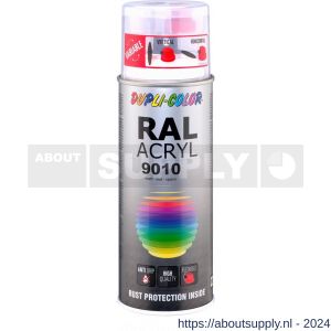Dupli-Color lakspray RAL 9010 helder wit mat 400 ml - Y50702960 - afbeelding 1