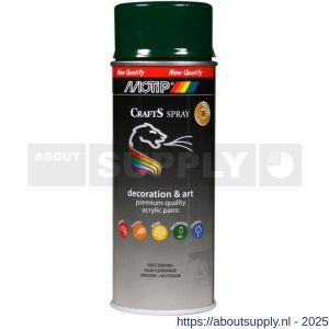 MoTip Crafts lakspray dekkend RAL 6005 groen hoogglans 400 ml - Y50703459 - afbeelding 1