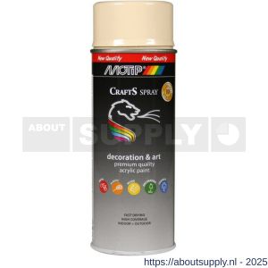 MoTip Crafts lakspray dekkend RAL 1015 geel hoogglans 400 ml - Y50703451 - afbeelding 1