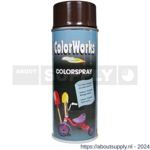ColorWorks lakverf Colorspray chocolate brown RAL 8017 400 ml - Y50702750 - afbeelding 1