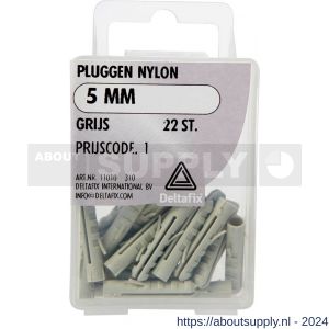 Deltafix nylon plug grijs 5 mm blister 22 stuks - S21901156 - afbeelding 1