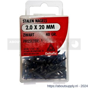 Deltafix stalen nagel standaard zwart 2.0x20 mm 40 g - S21901025 - afbeelding 1