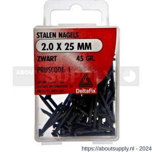 Deltafix stalen nagel standaard zwart 2.0x25 mm 45 g - S21901026 - afbeelding 1
