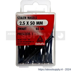Deltafix stalen nagel standaard zwart 2.5x50 mm 65 g - S21901029 - afbeelding 1