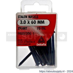 Deltafix stalen nagel standaard zwart 3.0x60 mm 70 g - S21901030 - afbeelding 1