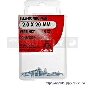 Deltafix telefoonduim verzinkt 2.0x20 mm blister 15 stuks - S21903266 - afbeelding 1
