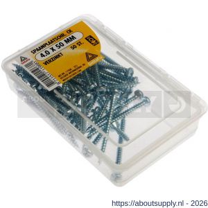 Deltafix spaanplaatschroef cilinderkop kruiskop verzinkt 4.0x50 mm kuipje 50 stuks - S21902075 - afbeelding 1