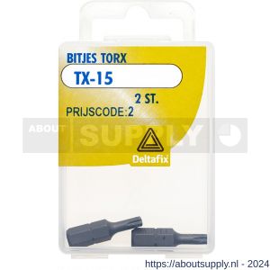 Deltafix bitje Torx TX 15 blister 2 stuks - S21904374 - afbeelding 1