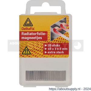 Deltafix radiatorfolie-magneten nikkel 10x3x2 mm blister 20 stuks - S21905019 - afbeelding 1