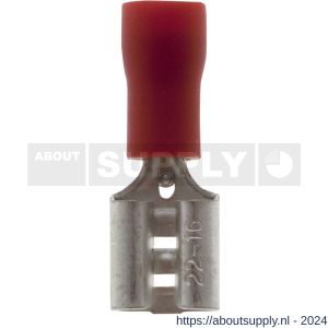 Deltafix kabelschoen vrouw rood 6.3 mm doos 50 stuks - S21904283 - afbeelding 1