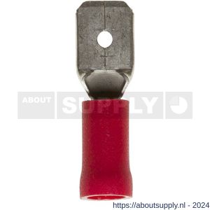 Deltafix kabelschoen man rood 6.3 mm doos 50 stuks - S21904279 - afbeelding 1