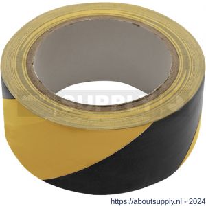 Deltafix vloermarkeringstape PVC zelfklevend geel zwart 33 m x 50x0.16 mm - S21902715 - afbeelding 1
