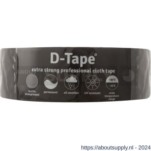 D-Tape ducttape zelfklevend extra kwaliteit permanent zwart 50 m x 50x0.32 mm - S21902782 - afbeelding 1