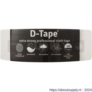D-Tape ducttape zelfklevend extra kwaliteit permanent wit 50 m x 50x0.32 mm - S21902783 - afbeelding 1