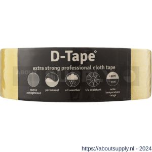 D-Tape ducttape zelfklevend extra kwaliteit permanent geel 50 m x 50x0.32 mm - S21902785 - afbeelding 1
