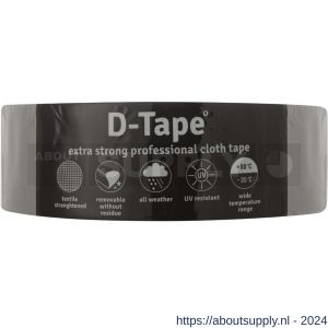 D-Tape ducttape zelfklevend extra kwaliteit verwijderbaar grijs 50 m x 50x0.32 mm - S21902794 - afbeelding 1