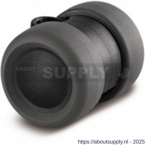 Tente meubelwiel dubbel met gat zwart 40x10 mm maximaal 40 kg - S21904979 - afbeelding 1