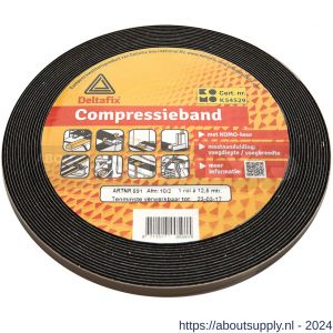Deltafix compressieband zwart 8 m x 20/4 mm - S21904150 - afbeelding 1