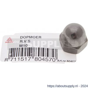 Deltafix dopmoer zeskant RVS A2 M12 DIN 1587 - S21900715 - afbeelding 1