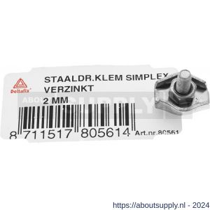 Deltafix staaldraadklem simplex verzinkt 2 mm - S21903359 - afbeelding 1