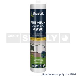 Bostik A990 Premium Acrylic acrylaatkit 310 ml wit - S51250160 - afbeelding 1