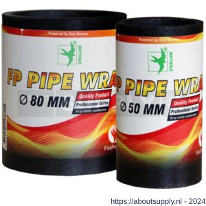 Zwaluw Fireprotect FP Pipe Wrap opschuimende brandhuls 50 mm zwart - S51250102 - afbeelding 1
