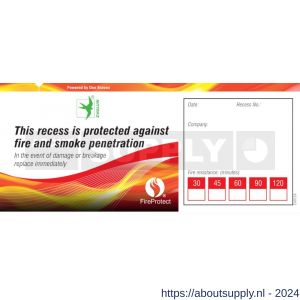Zwaluw Fireprotect FP Sealing Sticker afdichtingen brandwerend doorvoer identificatie sticker set 10 stuks - S51250361 - afbeelding 1