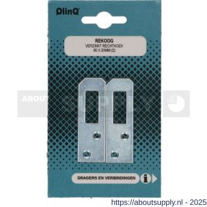 QlinQ rekoog rechthoekig 60x20 mm verzinkt set 2 stuks - S40850221 - afbeelding 2