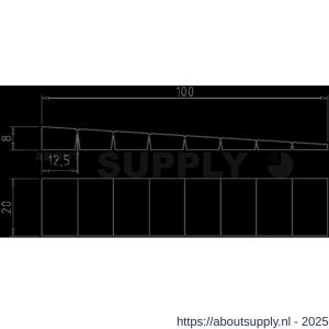 QlinQ wig kunststof bruin 100x20 mm 2-8 mm breekbaar set 4 stuks - S40850413 - afbeelding 2