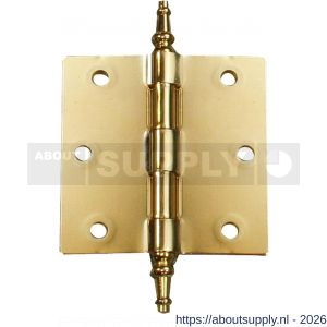 QlinQ scharnier pen los 75x75 mm vermessingd met vaasknop - S40850469 - afbeelding 1