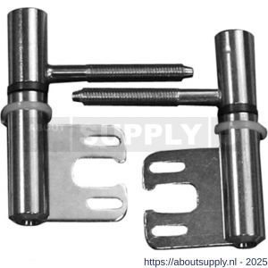 QlinQ inboorpaumelle Vlak 75x14 mm satijn verchroomd set 2 stuks - S40850445 - afbeelding 2