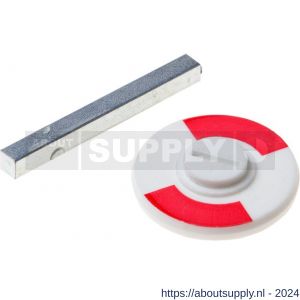 QlinQ WC-slot renovatieset plaat rood-wit stift 5 mm - S40850715 - afbeelding 1