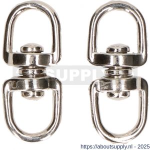 QlinQ touwwervel 10 mm vernikkeld set 2 stuks - S40850244 - afbeelding 3