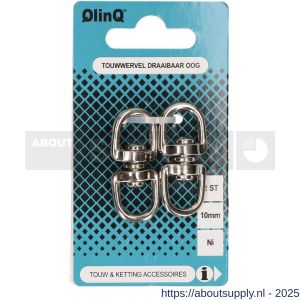 QlinQ touwwervel 10 mm vernikkeld set 2 stuks - S40850244 - afbeelding 2