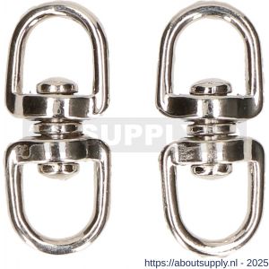 QlinQ touwwervel 10 mm vernikkeld set 2 stuks - S40850244 - afbeelding 4