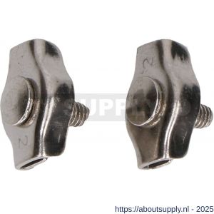 QlinQ waslijndraadklem 2 mm RVS set 2 stuks - S40850290 - afbeelding 2
