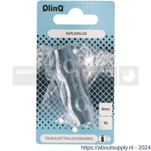 QlinQ duplexstaaldraadklem 6 mm verzinkt - S40850288 - afbeelding 1