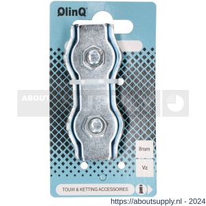 QlinQ duplexstaaldraadklem 8 mm verzinkt - S40850289 - afbeelding 1