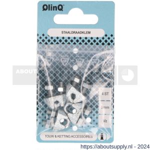 QlinQ staaldraadklem 3 mm verzinkt set 4 stuks - S40850296 - afbeelding 1
