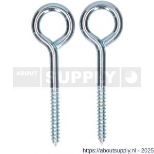 QlinQ schroefoog 80x7.8 mm verzinkt set 2 stuks - S40850238 - afbeelding 1