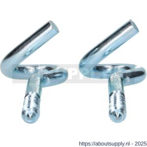 QlinQ krulhaak 10x140 mm houtdraad verzinkt set 2 stuks - S40850207 - afbeelding 2