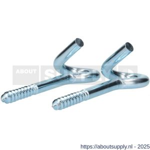 QlinQ krulhaak 10x140 mm houtdraad verzinkt set 2 stuks - S40850207 - afbeelding 3