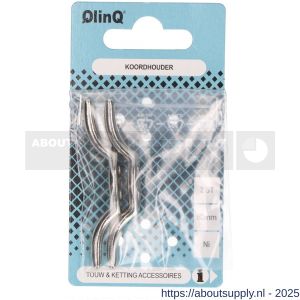QlinQ koordhouder 62 mm vernikkeld set 2 stuks - S40850206 - afbeelding 1