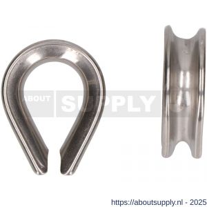 QlinQ puntkous 6 mm groef RVS set 2 stuks - S40850310 - afbeelding 2