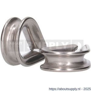 QlinQ puntkous 6 mm groef RVS set 2 stuks - S40850310 - afbeelding 5